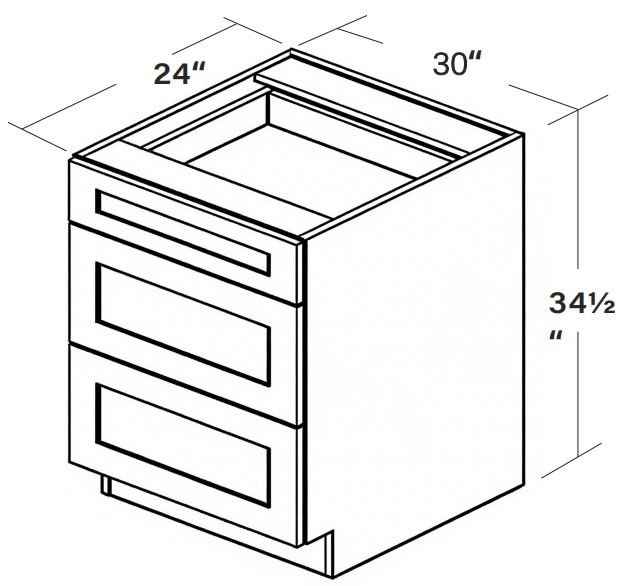 3-Drawer Base 3DB30 SKU 012770130 product view 6