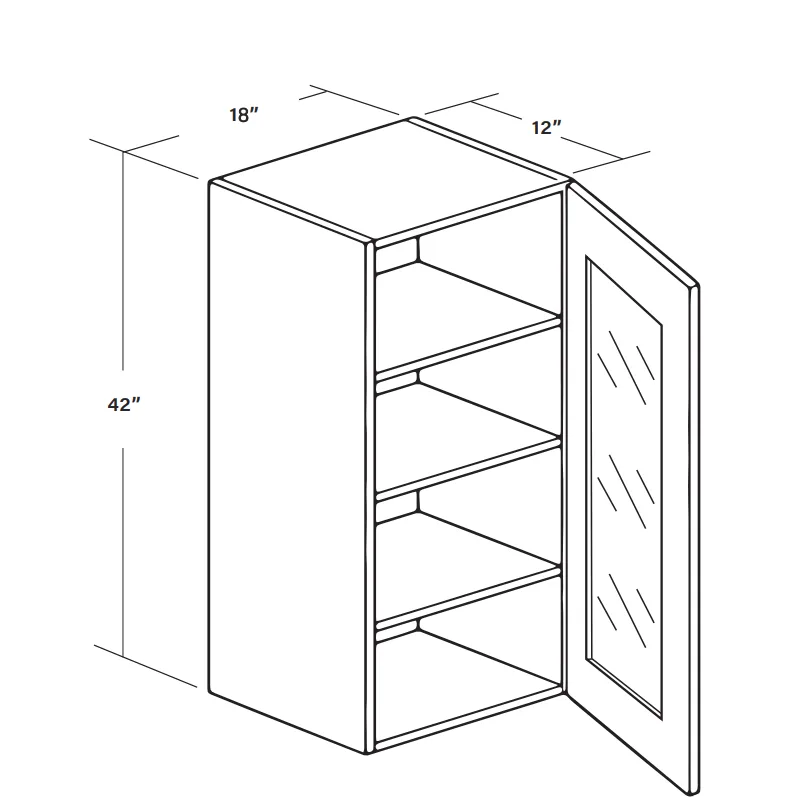 Wall Cabinet (GD)W1842GD SKU 015120330 product view 6