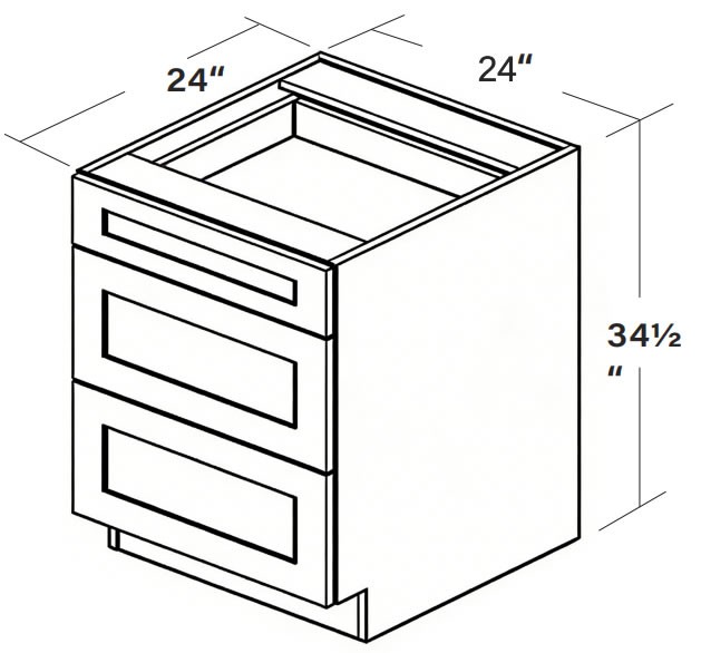 3-Drawer Base 3DB24 SKU 012750130 product view 6