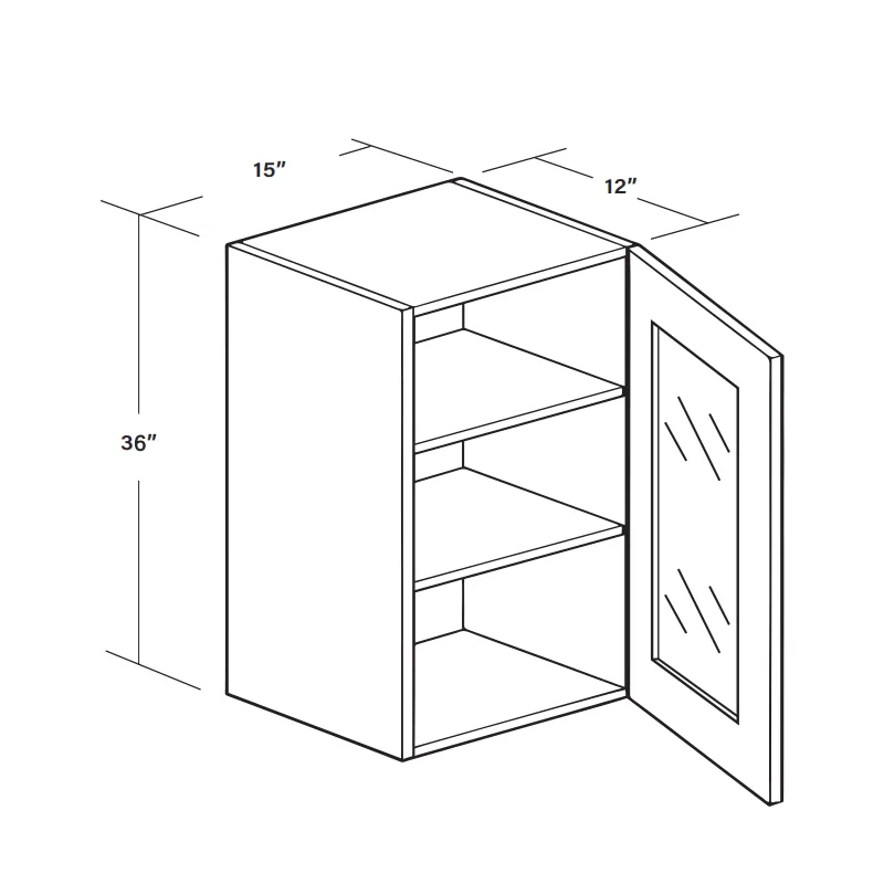 Wall Cabinet (GD)W1536GD SKU 015080330 product view 6