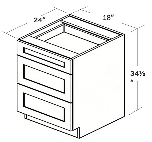 3-Drawer Base 3DB18 SKU 012730130 product view 6
