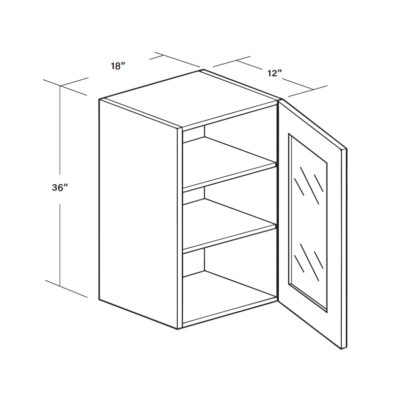 Wall Cabinet (GD)W1836GD SKU 015110330 product view 6