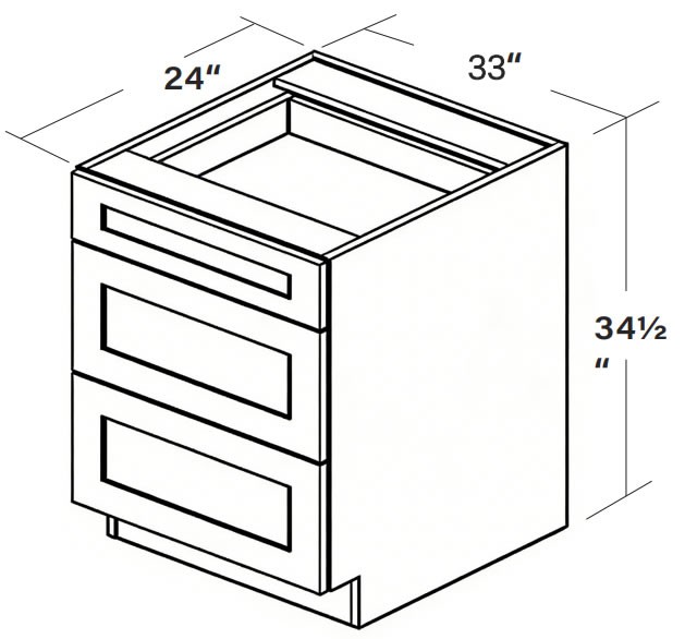 3-Drawer Base 3DB33 SKU 012780130 product view 6