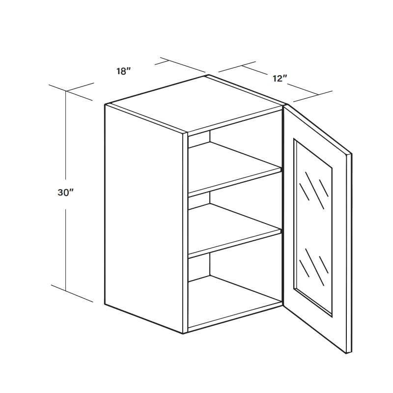 Wall Cabinet (GD)W1830GD SKU 015100330 product view 6