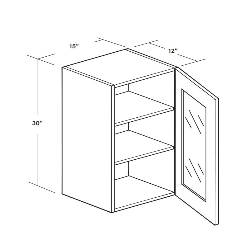 Wall Cabinet (GD)W1530GD SKU 015070330 product view 6