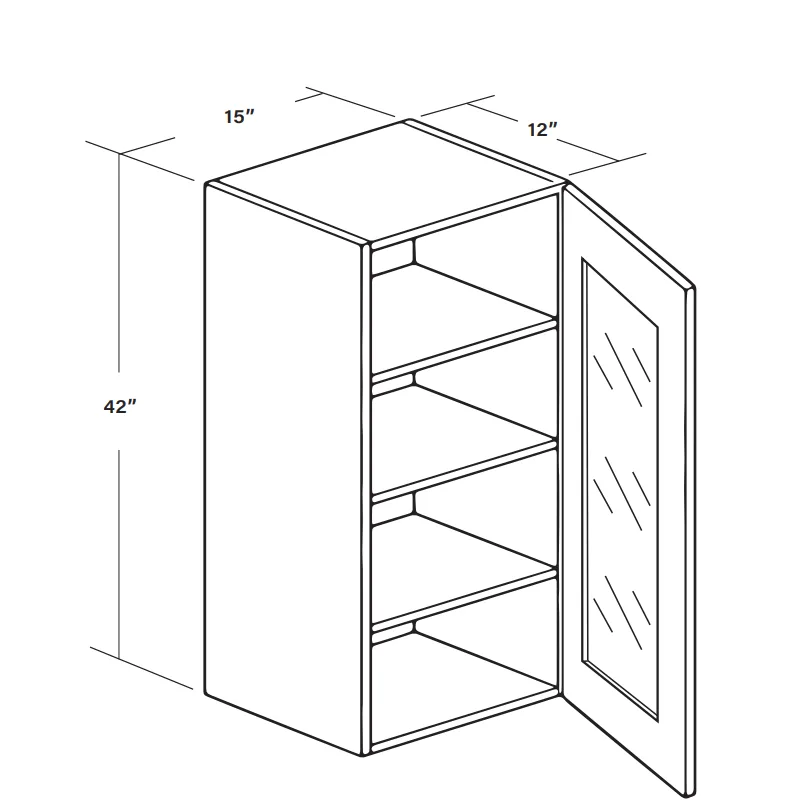 Wall Cabinet (GD)W1542GD SKU 015090330 product view 6