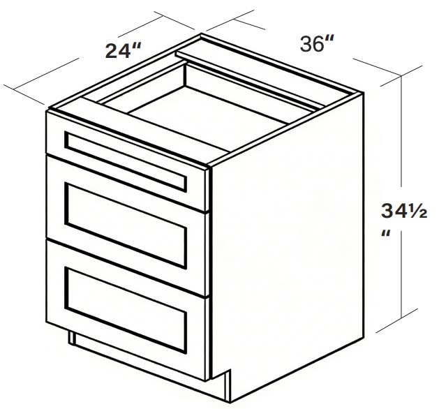 3-Drawer Base 3DB36 SKU 012790130 product view 6