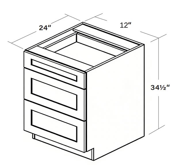 3-Drawer Base 3DB12 SKU 012710130 product view 6
