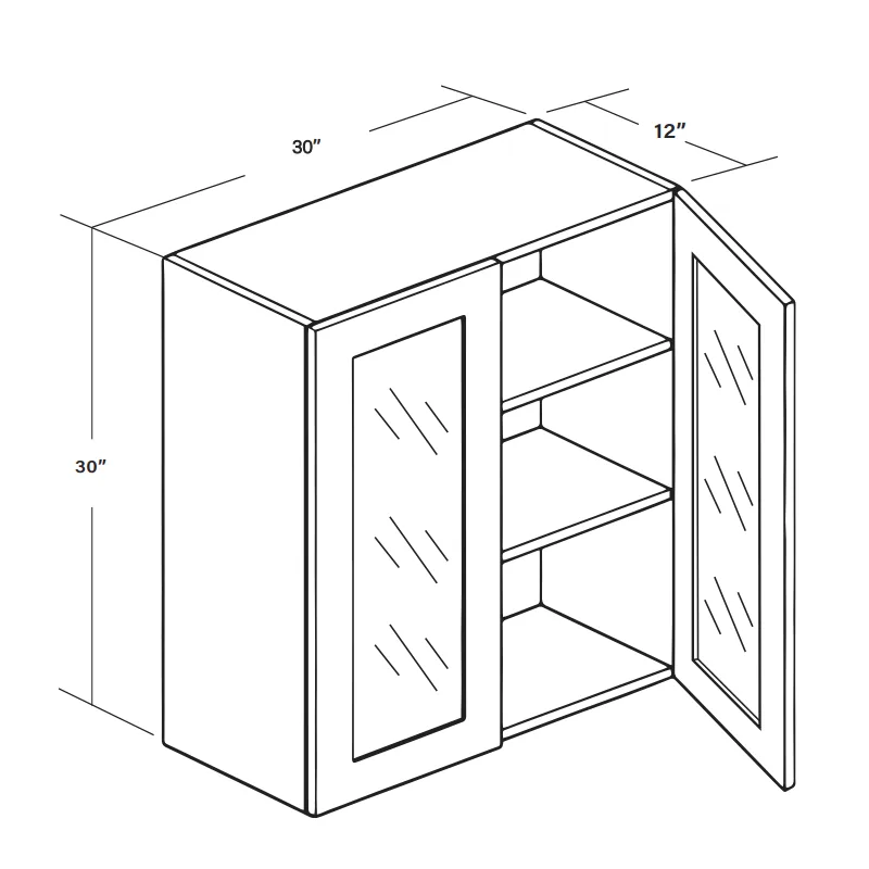 Wall Cabinet (GD)W3030GD SKU 015290330 product view 6